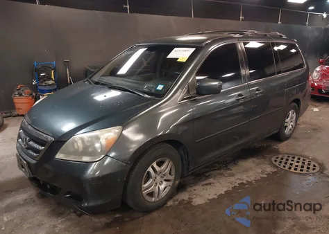 2005 Honda Odyssey Ex из США, поврежденный, VIN 5FNRL38405B400754